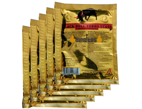 Pack 5 sobres de Levadura Black Bull