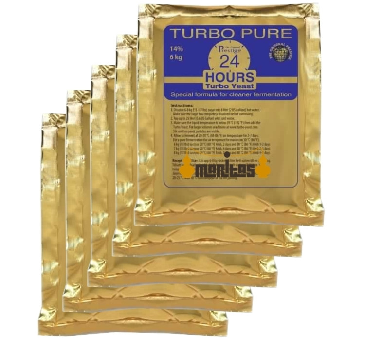 Pack 5 Sobres de Levadura Turbo Pure 24h