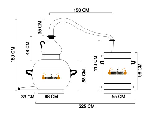 Alambique Clásico 300 litros LÍQUIDOS