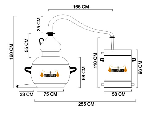 Alambique Clásico 400 litros LÍQUIDOS