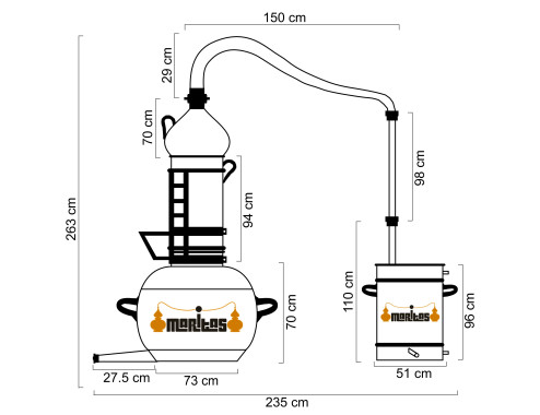 Alambique Columna Rotativa 300 litros