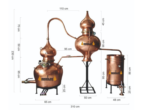 Alambique Charentés 200 litros PROFESIONAL