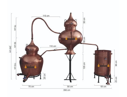 Alambique Charentés 400 litros STANDARD