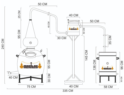 Alambique whisky 400 litros PROFESIONAL + GIN BOX