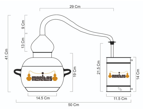 Alambique Clásico 3 litros COMPLETO ELÉCTRICO