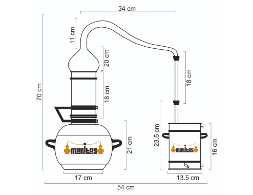 Alambique Columna Rotativa  5 litros