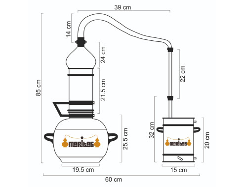 Alambique Columna Rotativa 10 litros 