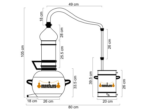 Alambique Columna Rotativa 20 litros